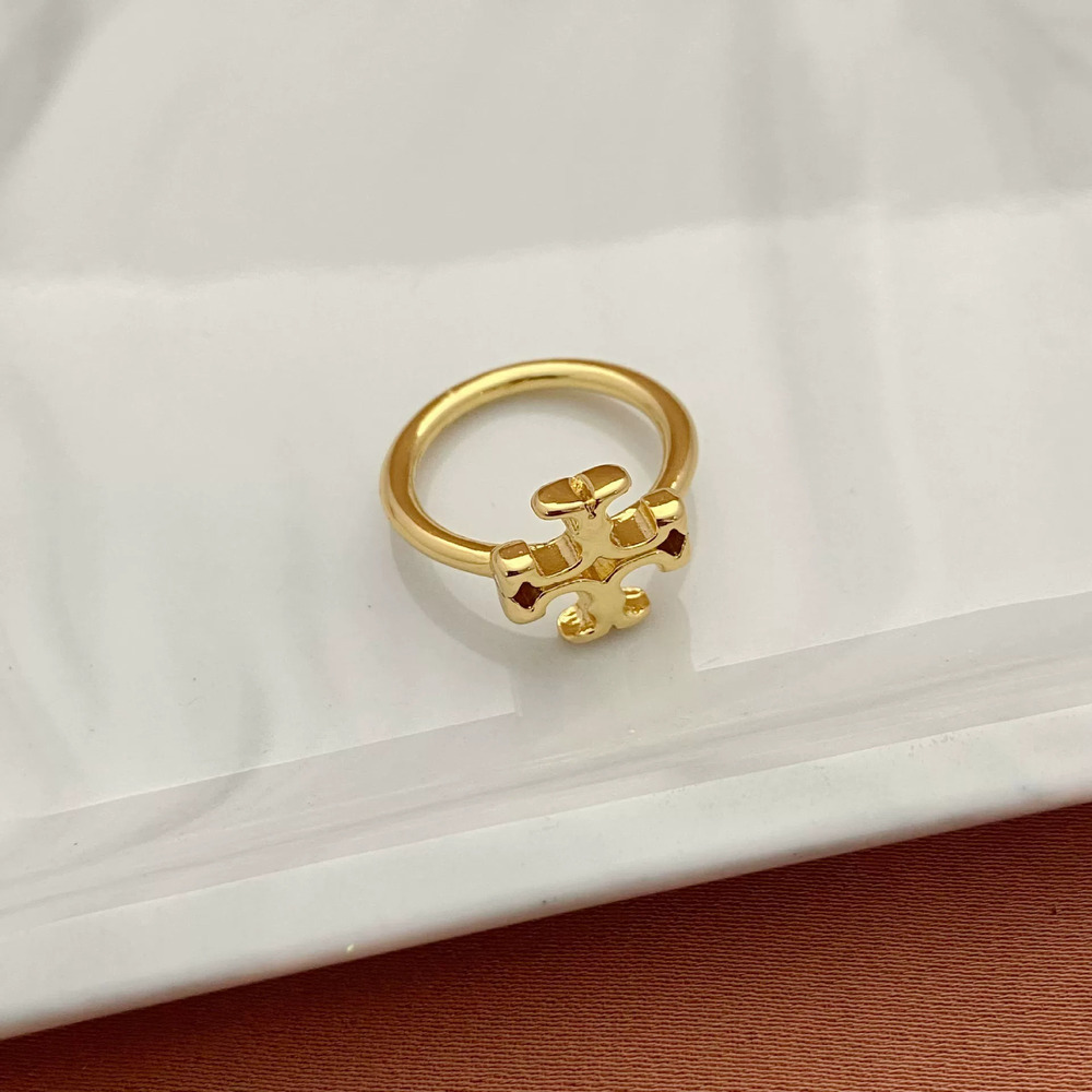 Tory Burch Small Letter Ring Metal